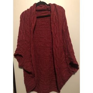 oversized knitted shawl